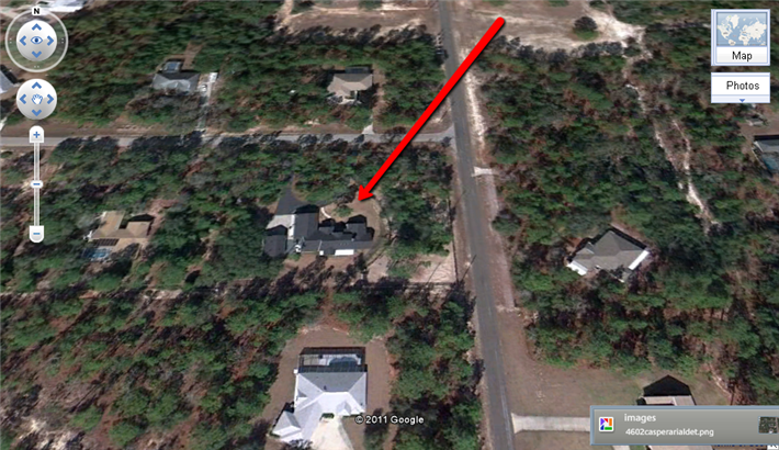 Aerial map 4602 Casper Ln. LN, Pine Ridge, Citrus County, Florida, FL, USA
