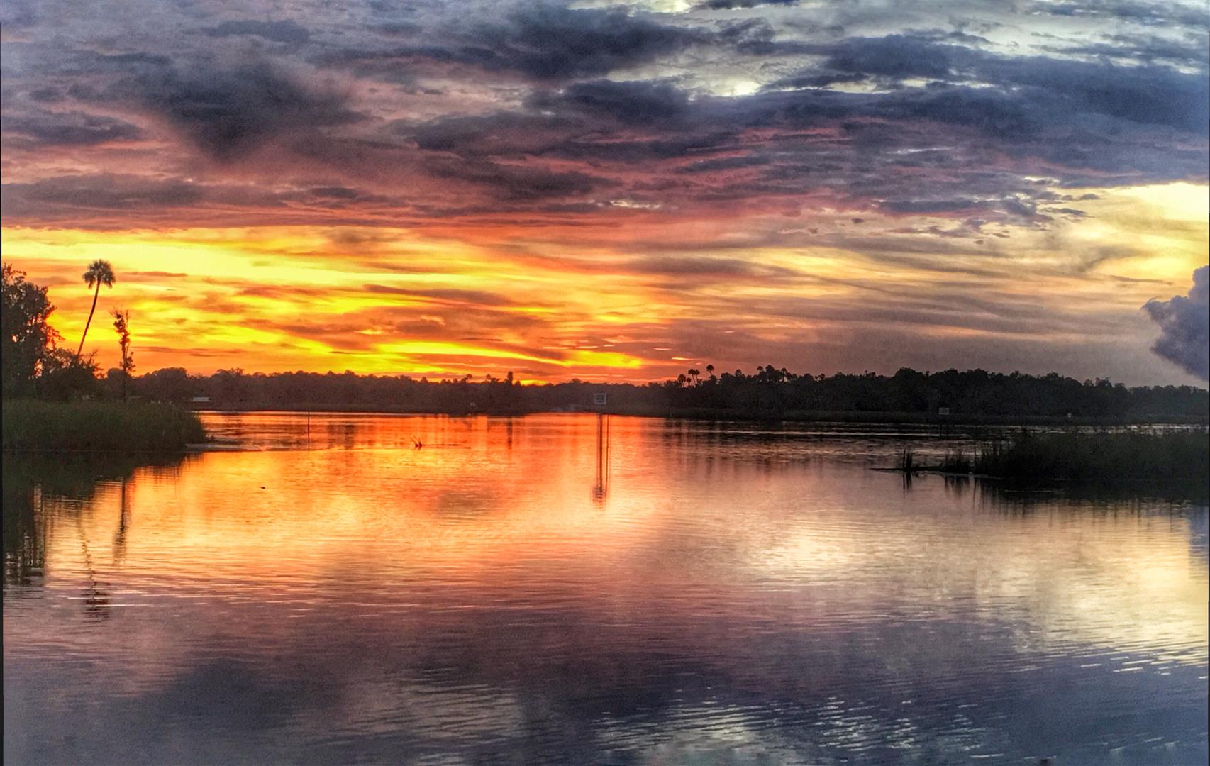 Sunset at the Shallows, Kings Bay,  Crystal River, FL