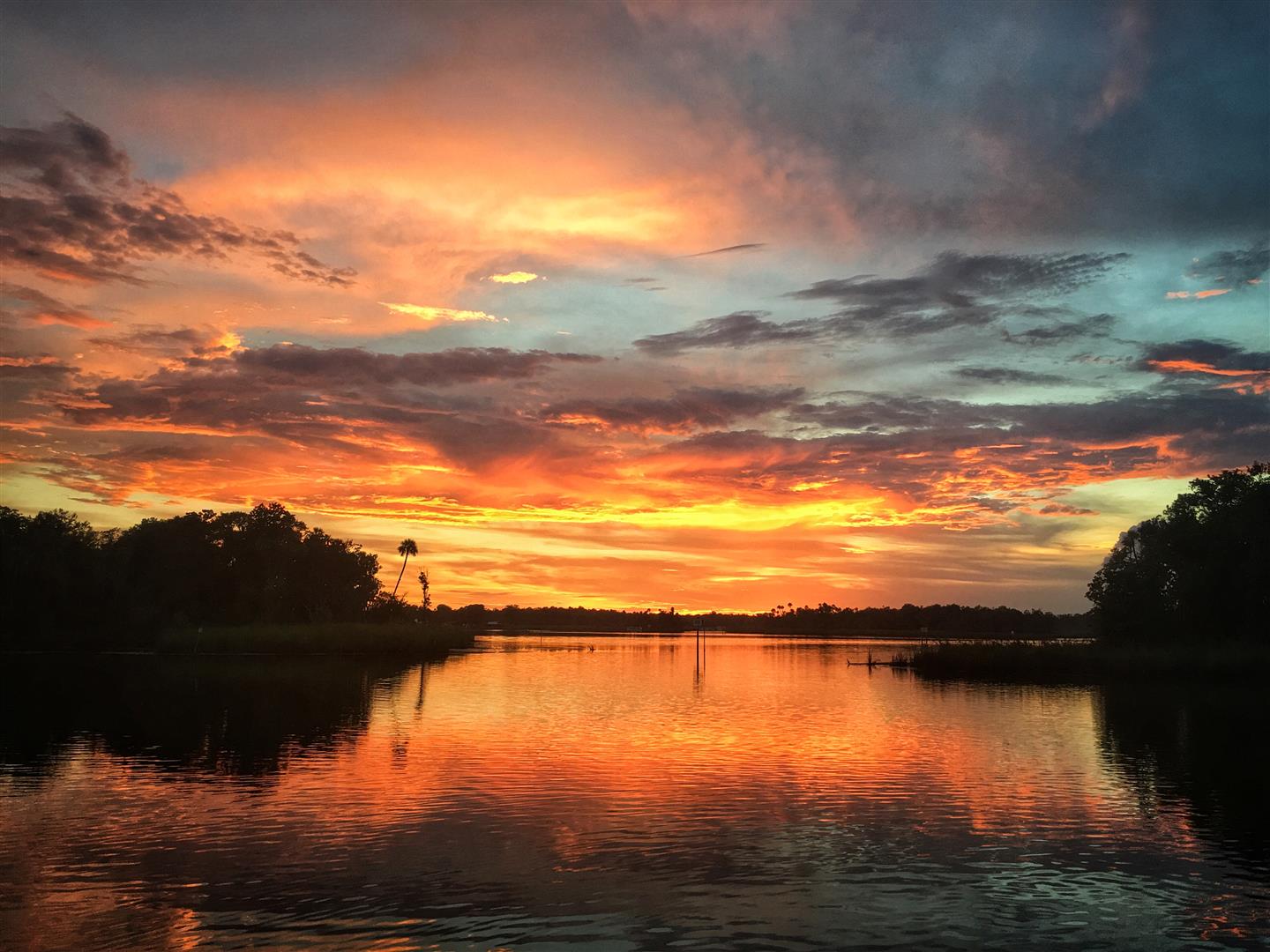 Sunset at the Shallows, Kings Bay,  Crystal River, FL