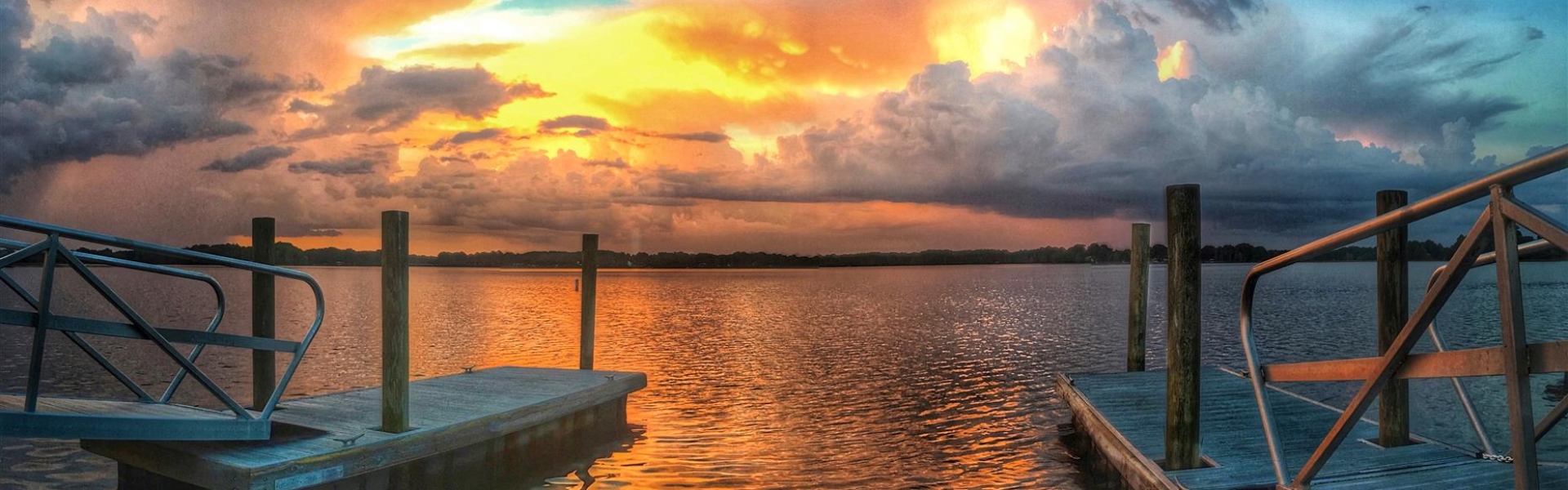 Sunset at the Public Boat Ramp at Henderson Lake / Inverness / SR 44