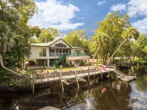 Real Estate Listing Photo for the Waterfront/Riverfront Real Estate Home for Sale on 14131 W River Rd. in Inglis on the Withlacoochee River, Citrus County, FL 34449